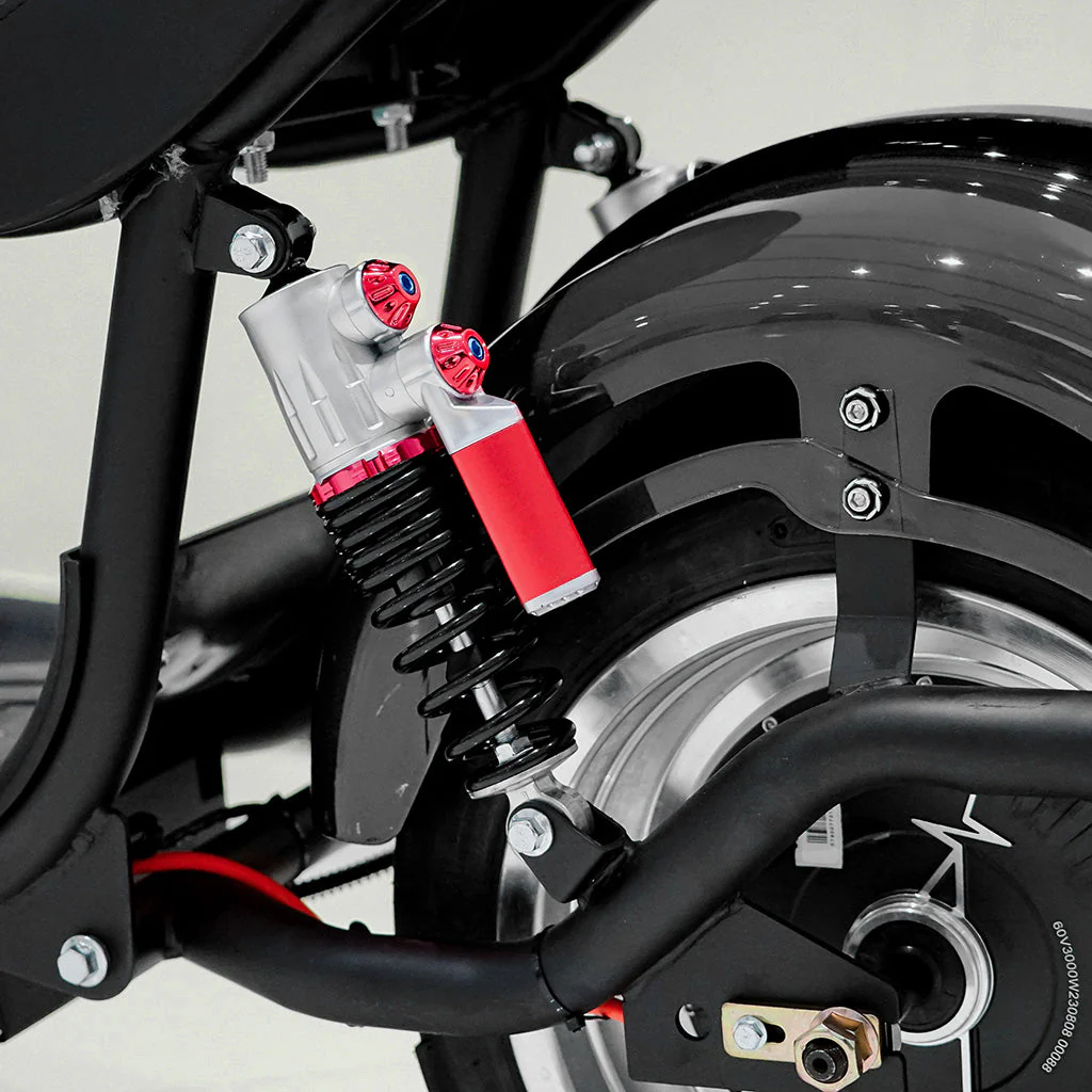 CRONY NEW X1 Harley Electrocar car With BT Speaker 65KM/H Electrocar car Citycoco Fat Tire Electric Motorcycle Black - Image 8