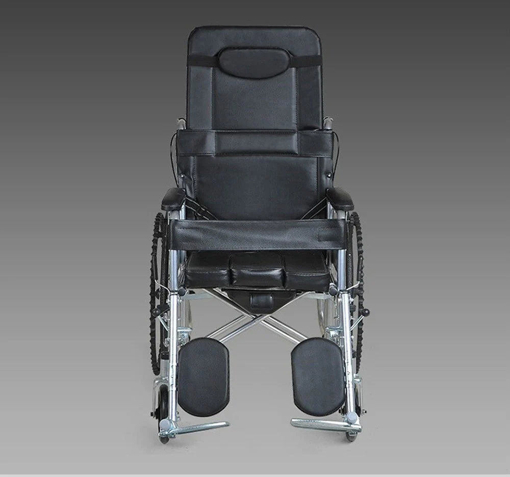 CRONY XT-D-004 Hand-pushed semi-lying wheelchair With toilet Convenient four-brake wheelchair, multifunctional folding Wheelchairs - Image 4