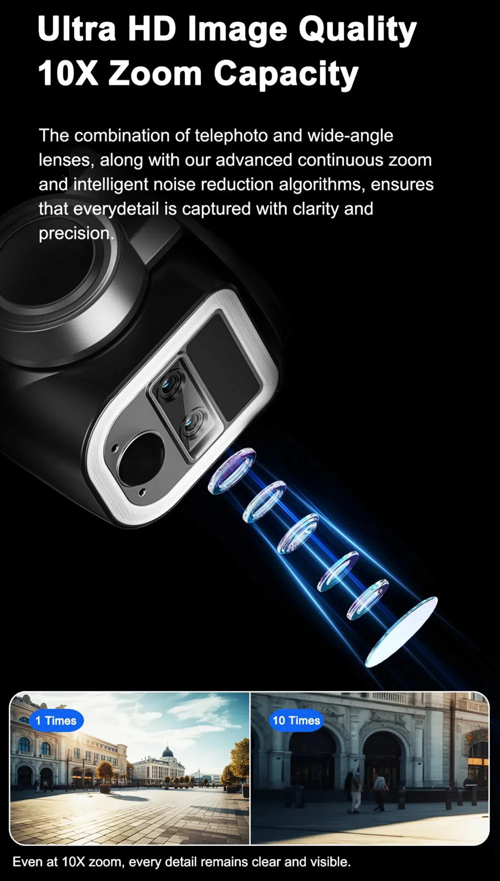 CRONY Y7A 4G-WiFi-4K-8MP(10X) Solar Triple-lens Linkage Camera CCTV 9W Solar Panel - Image 12