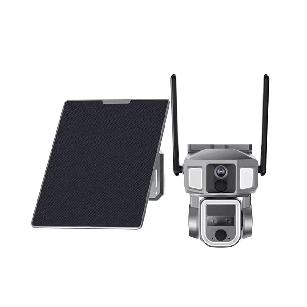CRONY Y7A 4G-WiFi-4K-8MP(10X) Solar Triple-lens Linkage Camera CCTV 9W Solar Panel - Image 5