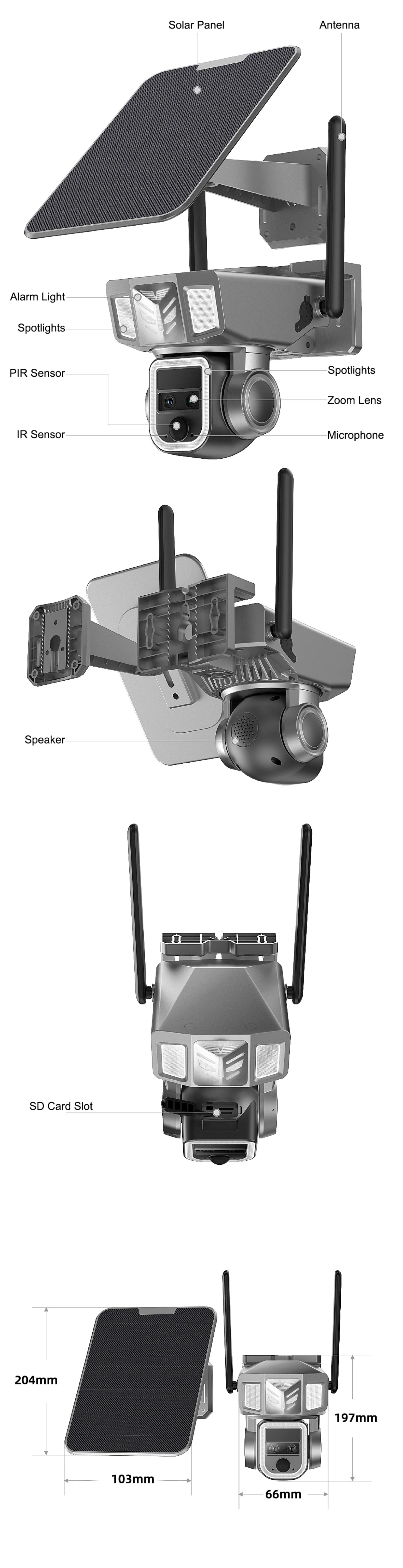 CRONY Y7B 4G-4K-8MP Solar Dual-lens Continuous Zoom Camera - Image 19