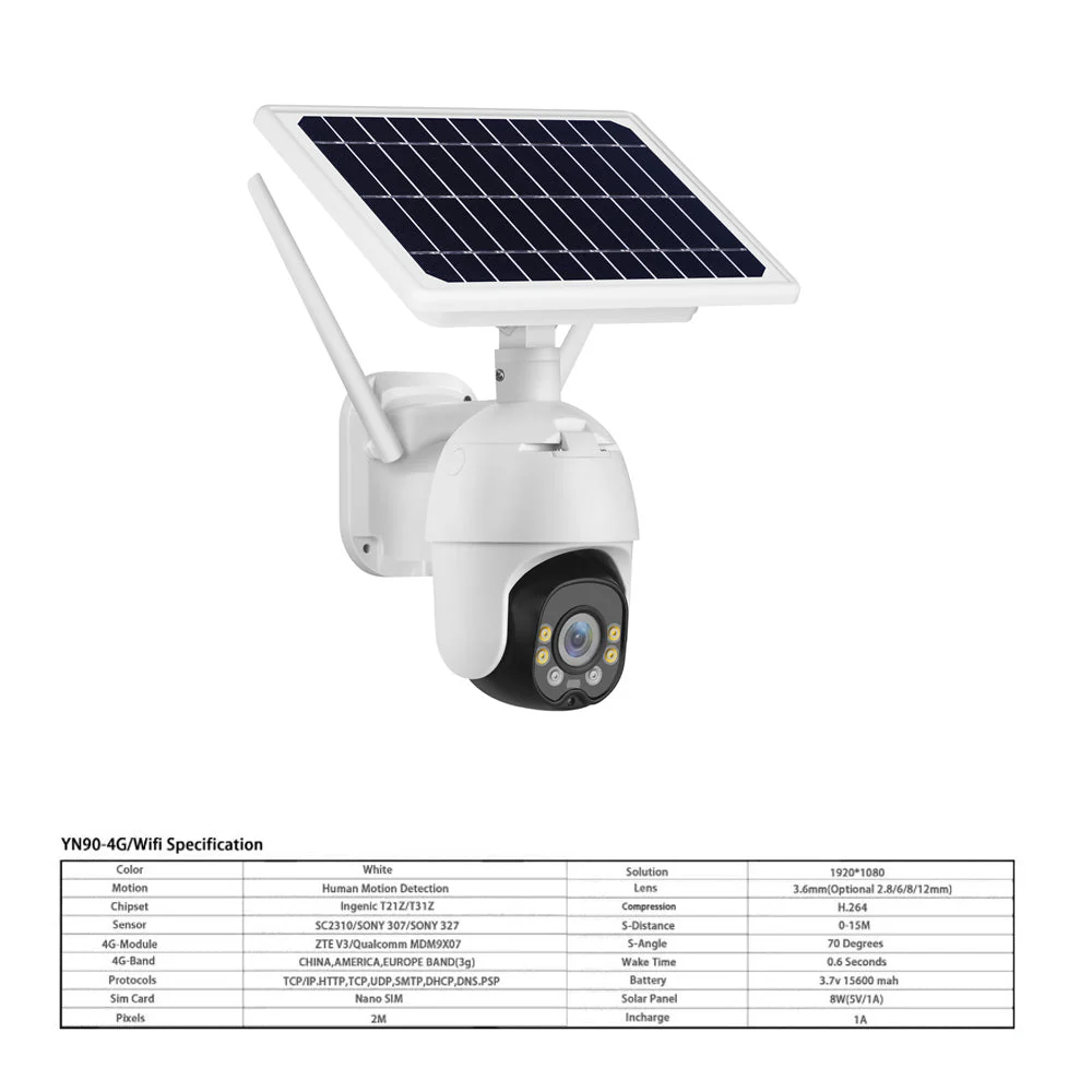 Crony YN90 Plus Low power 4G solar camera 1080p Outdoor camera Wireless Surveillance-2 - Image 3