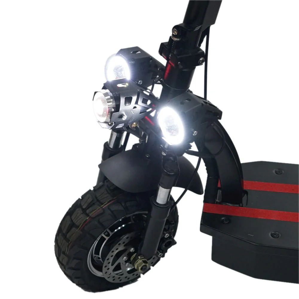 CRONY Dk-10 Dual Drive Electric Scooter 2200Wx2 60V 13AH  40-70KM Range Disc Brakes Front Rear Suspension Aluminum Alloy Frame 11 Off-Road Tires Triple LED Headlamps Single Seat For Outdoor Road - Image 10