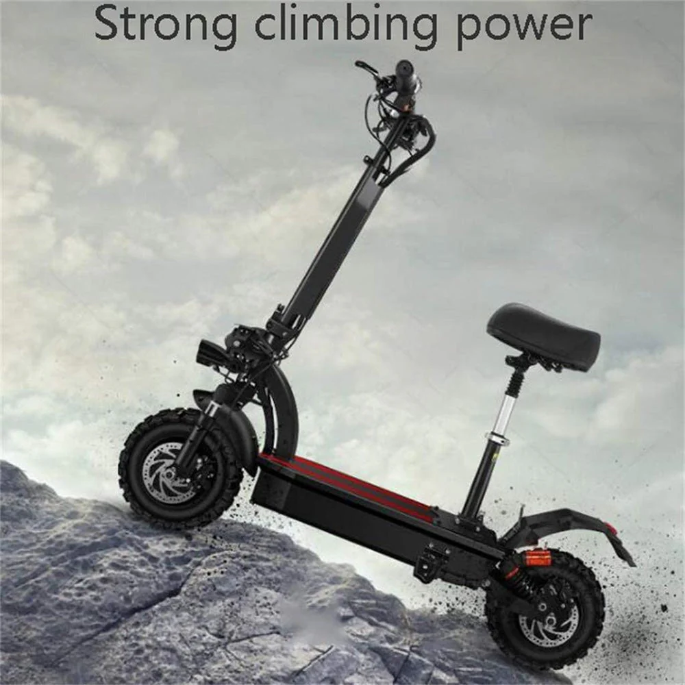CRONY Dk-10 Dual Drive Electric Scooter 2200Wx2 60V 13AH  40-70KM Range Disc Brakes Front Rear Suspension Aluminum Alloy Frame 11 Off-Road Tires Triple LED Headlamps Single Seat For Outdoor Road - Image 14
