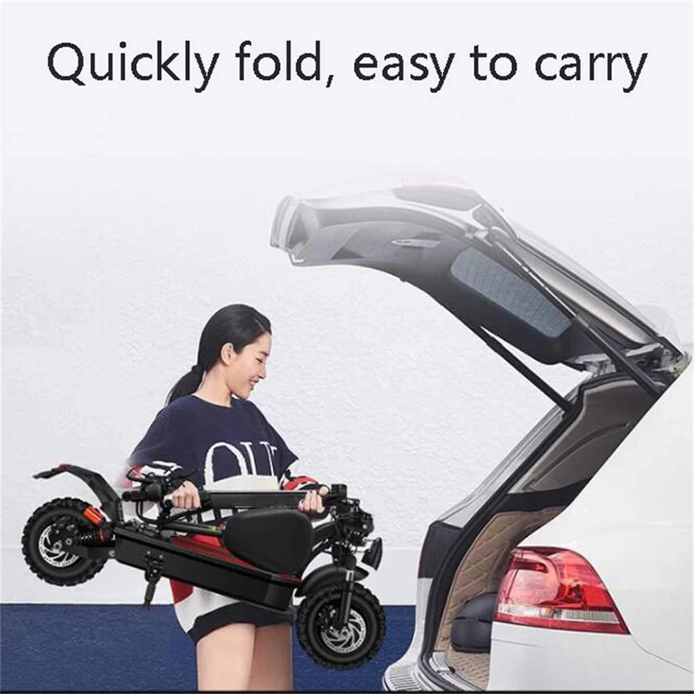 CRONY Dk-10 Dual Drive Electric Scooter 2200Wx2 60V 13AH  40-70KM Range Disc Brakes Front Rear Suspension Aluminum Alloy Frame 11 Off-Road Tires Triple LED Headlamps Single Seat For Outdoor Road - Image 16