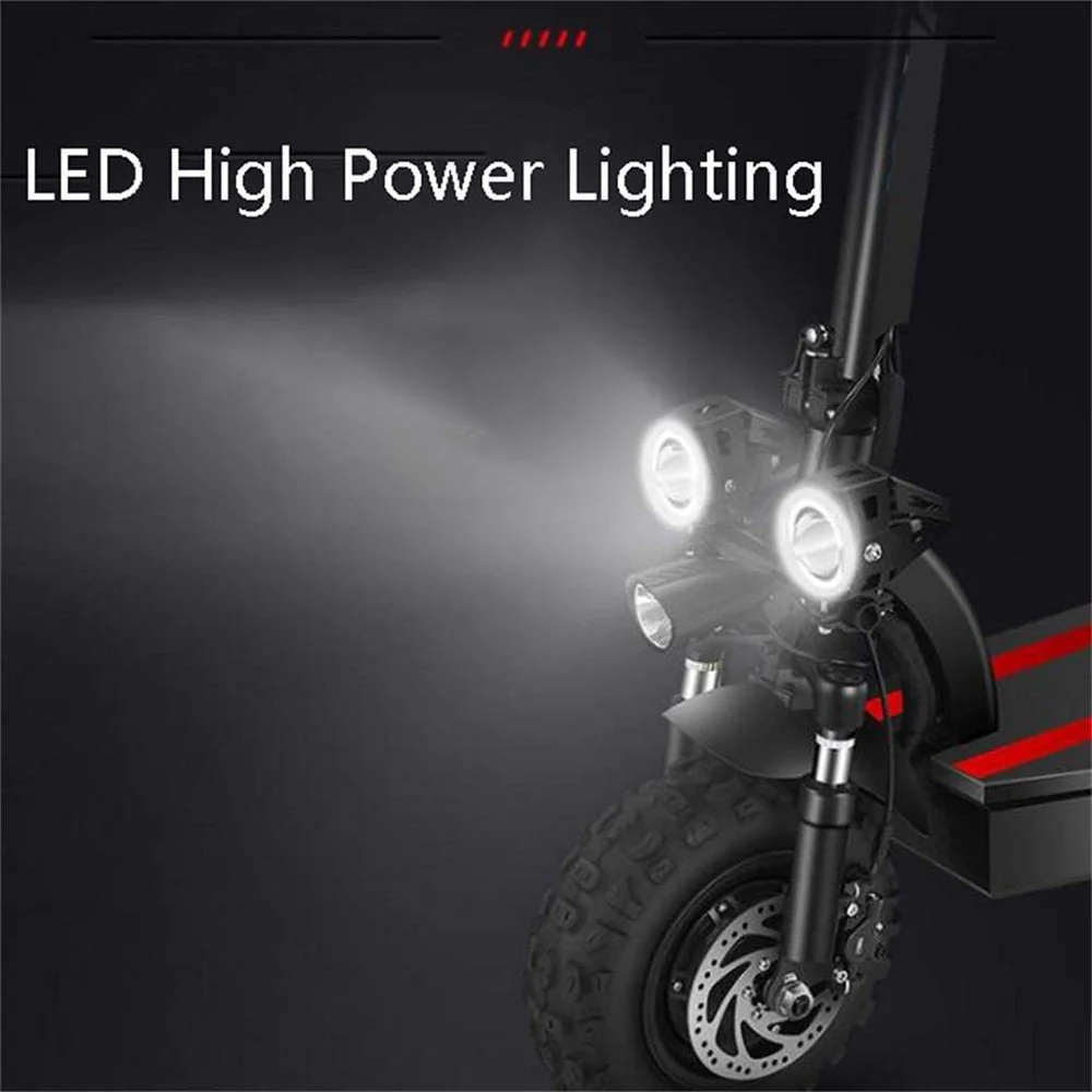 CRONY Dk-10 Dual Drive Electric Scooter 2200Wx2 60V 13AH  40-70KM Range Disc Brakes Front Rear Suspension Aluminum Alloy Frame 11 Off-Road Tires Triple LED Headlamps Single Seat For Outdoor Road - Image 17