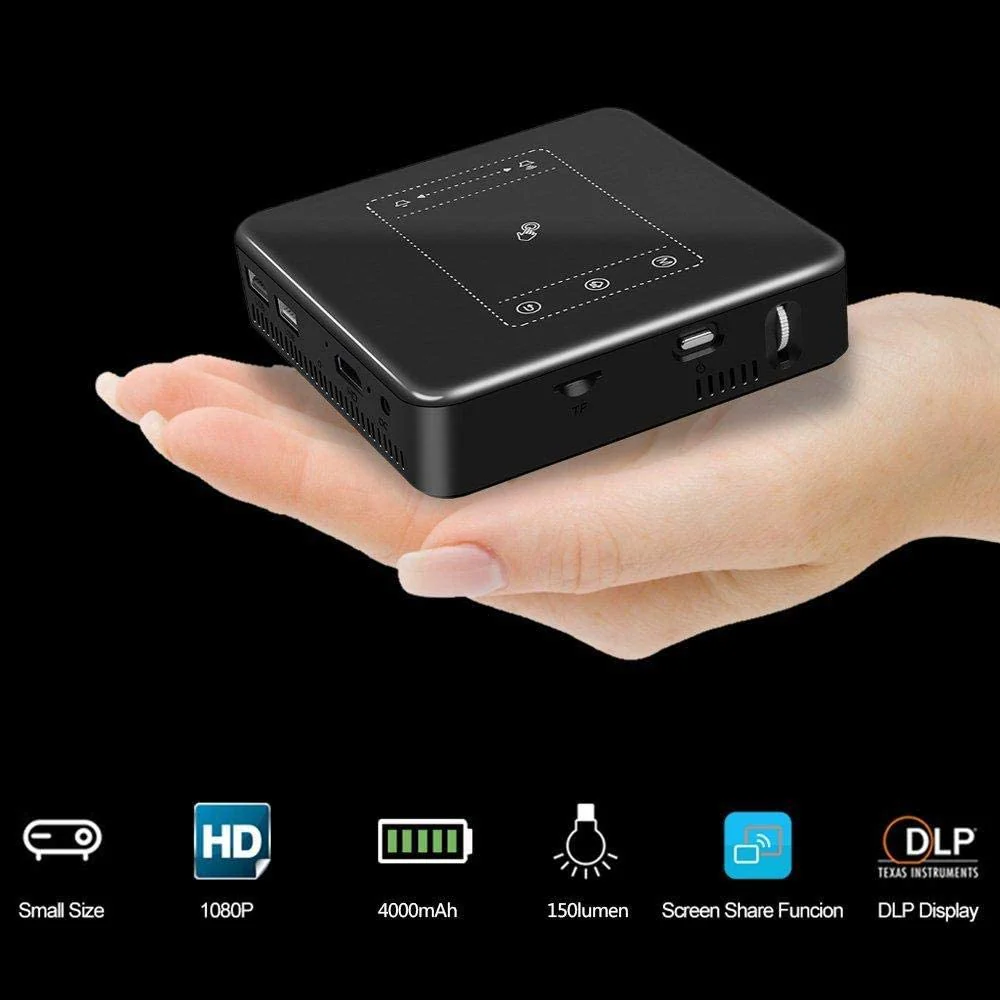 CRONY D13 projecter DLP 1080P Smart Mini Projector Home Projector USB Video Media Player - Image 2