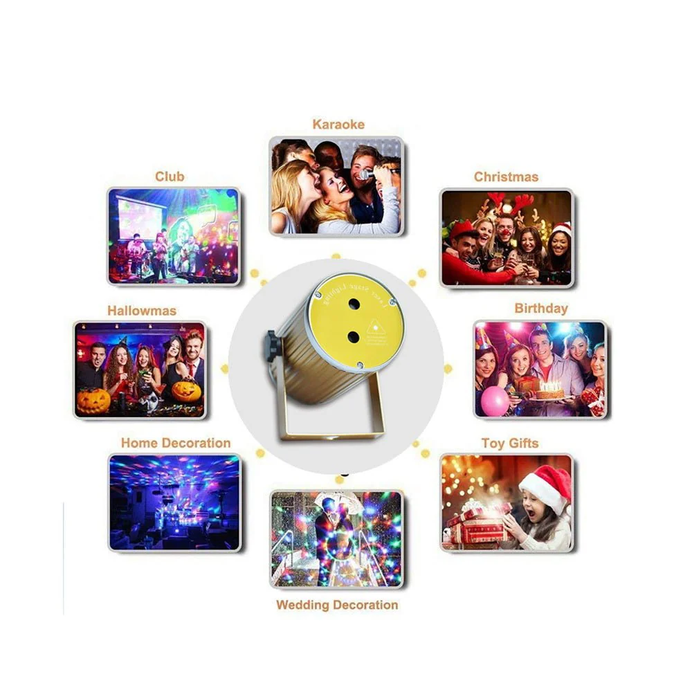 CRONY Double hole cylinder laser lamp USB laser light star light strobe laser light - Image 5