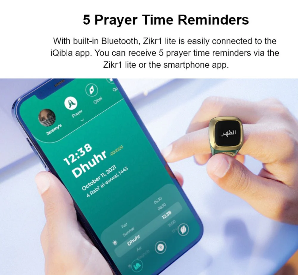 E01 Smart ring Smart Tasbeehi Ring Counter Tasbih Ring Prayer Ring - Image 8