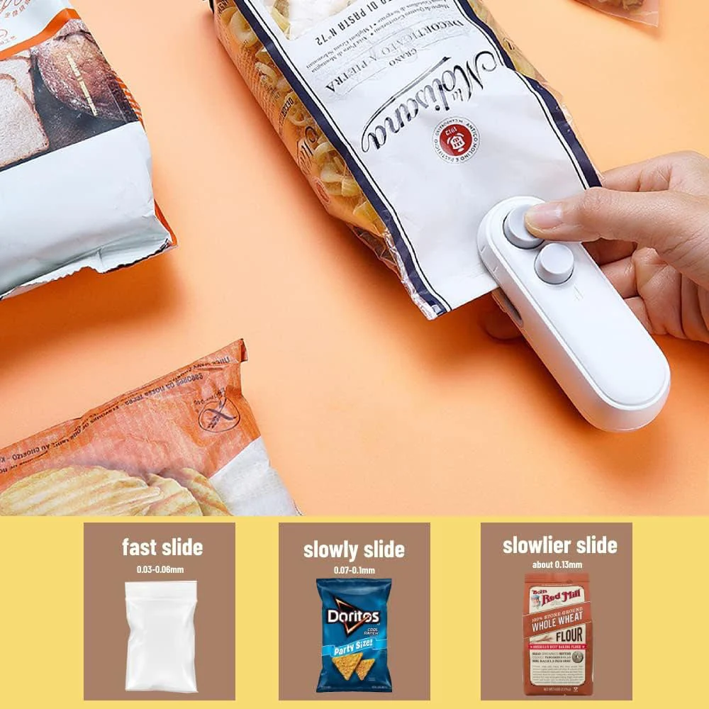 F2 Dual purpose mini sealer Mini Bag Sealer 2 in 1 Seal Cutter Heat Sealers USB Charging Portable Bag Resealer - Image 7