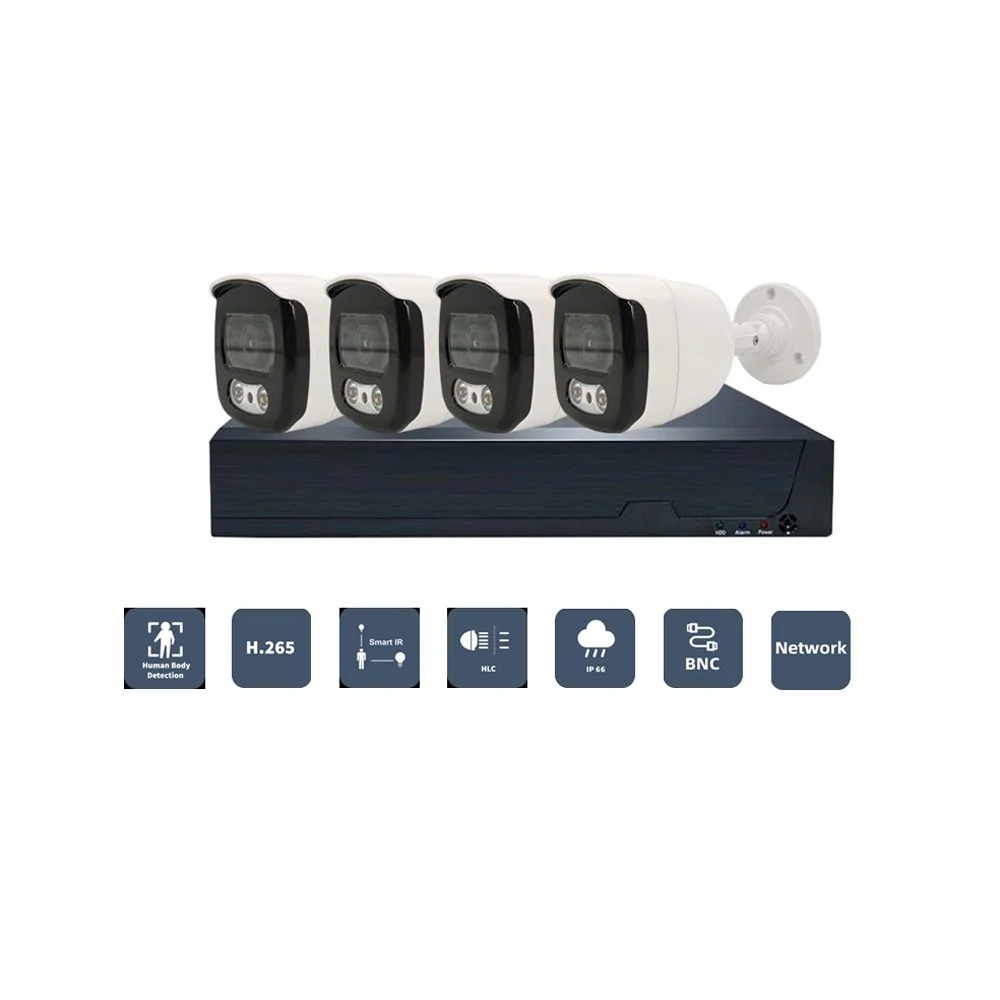 CRONY Full Color-4CH 4K DVR KIT 4ch Full HD Outdoor Waterproof Camera DVR Kit Combo Cctv Camera Kit - Image 3