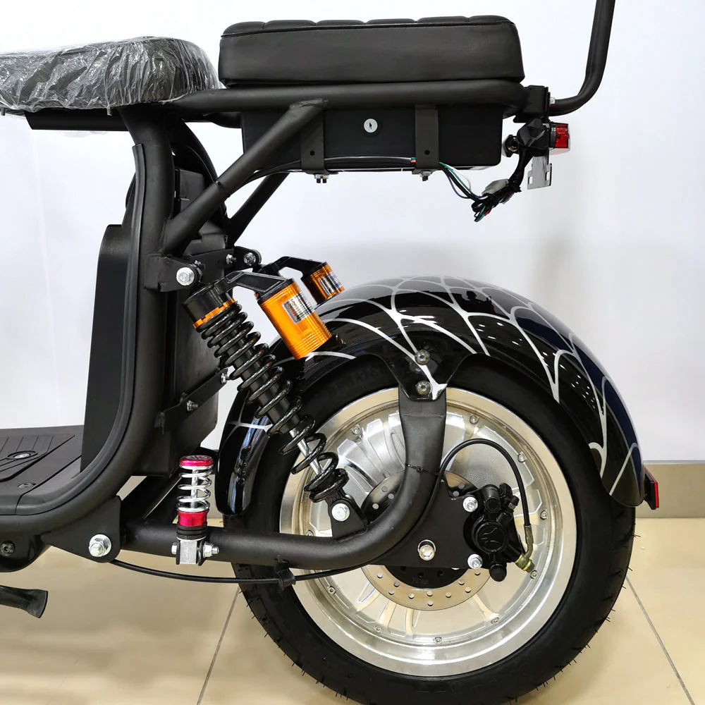 CRONY G-029 3000W Electric Motorcycle Motorbike High Speed Harley tyre Double Seat with double battery | Military Green - Image 4