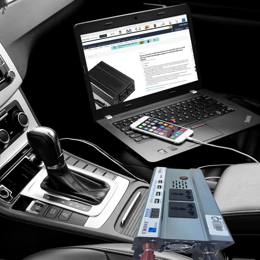 Crony Intelligent 1500W Car Power Inverter-DC 12V to 220V-240V AC Charging - Image 3