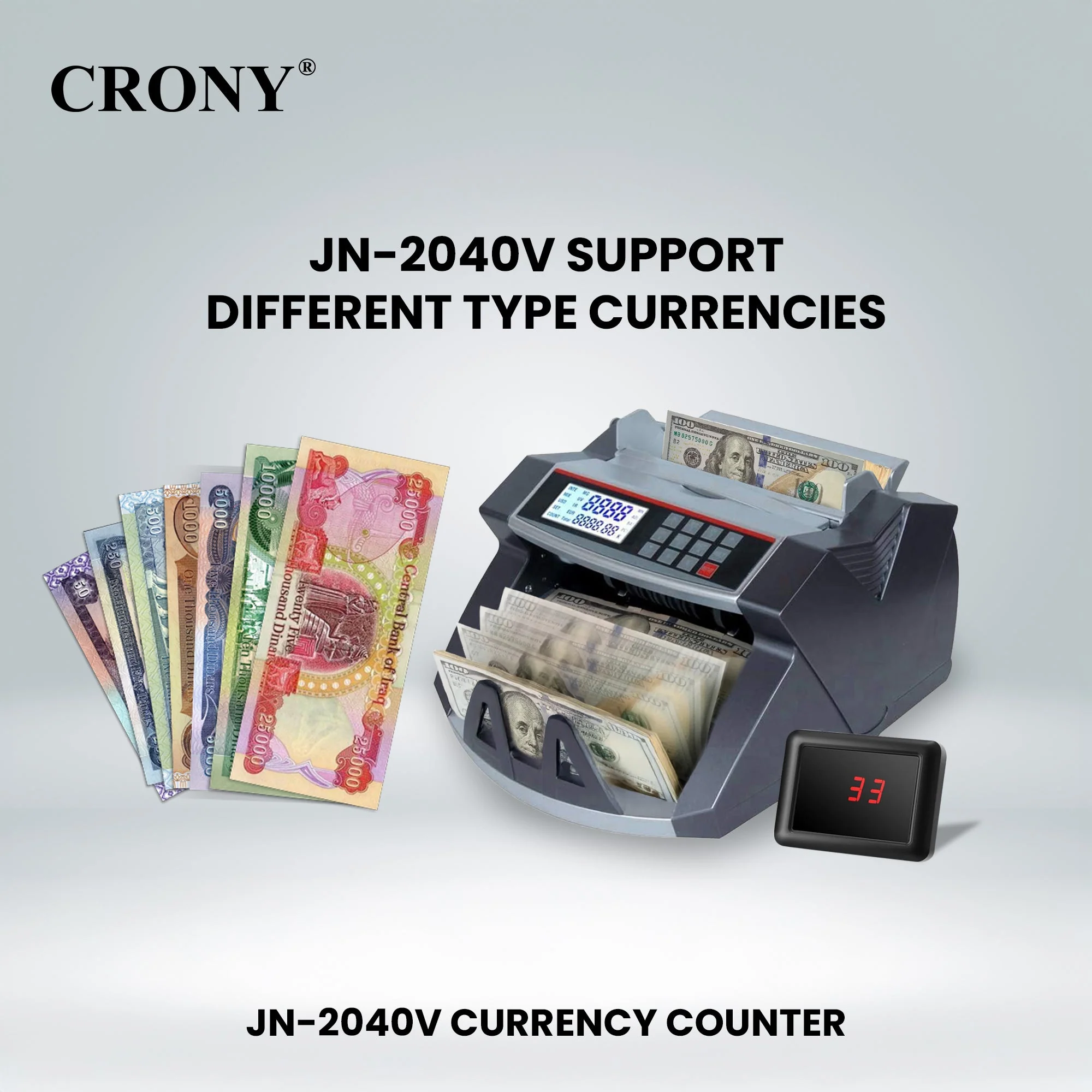 CRONY Banknote Verifiers JN-2040V Money Counter machine - Image 13