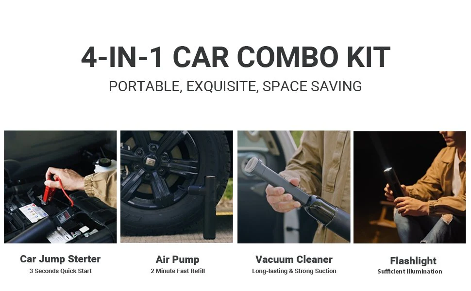 K2 4in1 Portable Car Combo Kit Car Charger - Image 4