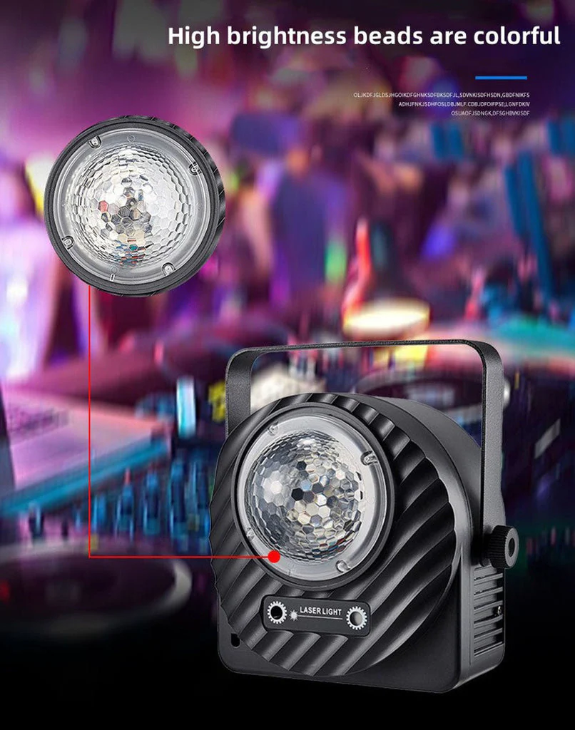 Kaleidoscope effect light LED laser effect lights dj LED Stage Light disco ball lazer lamps night club laser light - Image 8