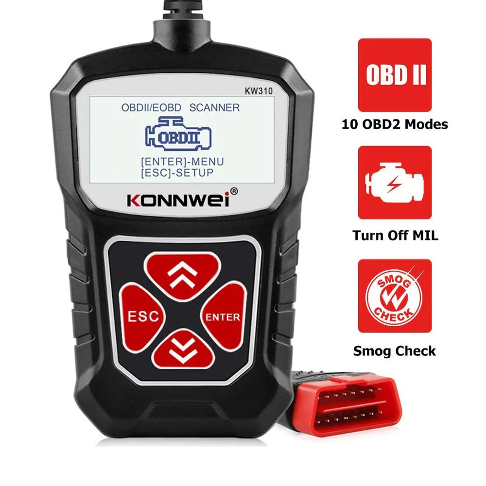KONNWEI KW310 CAN OBD Scan Tool OBD2 Scanner Full OBDII - Image 2