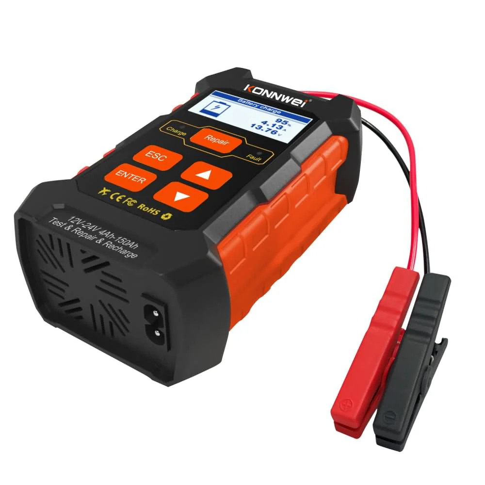 KONNWEI KW520 12V/10A-24V/5A Battery Tester+Charger+Repair Tool with tester and repair function - Image 2