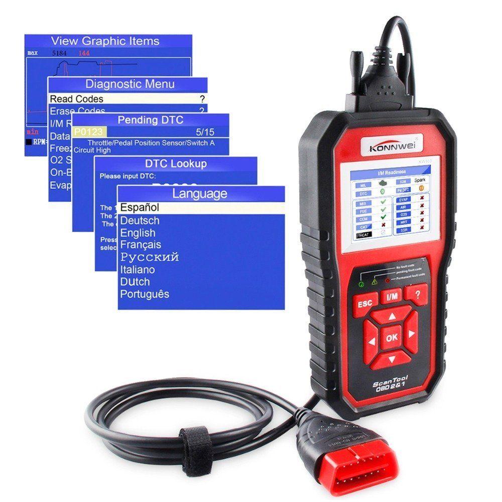 Kw850 Konnwei Professional OBD2 Scanner Auto Code Reader Car Diagnostic Tools (Original) - Image 6