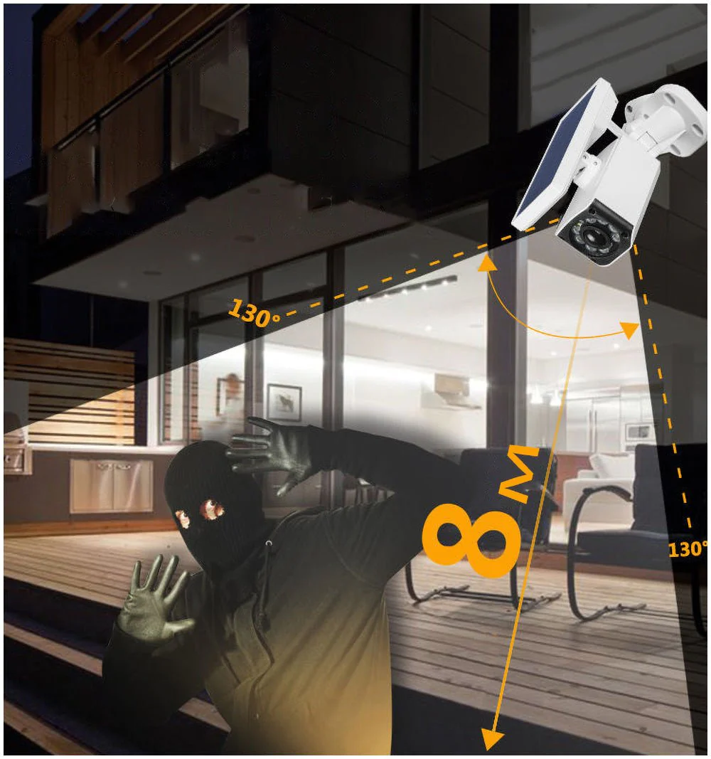 CRONY LED Solar false monitoring Solar low-power human body induction scares thieves anti-theft lamp false monitoring - Image 10