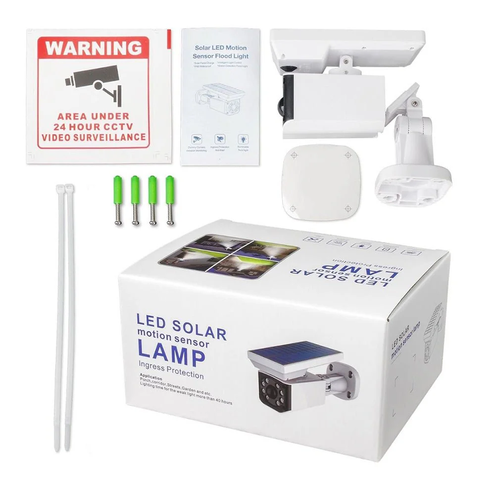 CRONY LED Solar false monitoring Solar low-power human body induction scares thieves anti-theft lamp false monitoring - Image 5