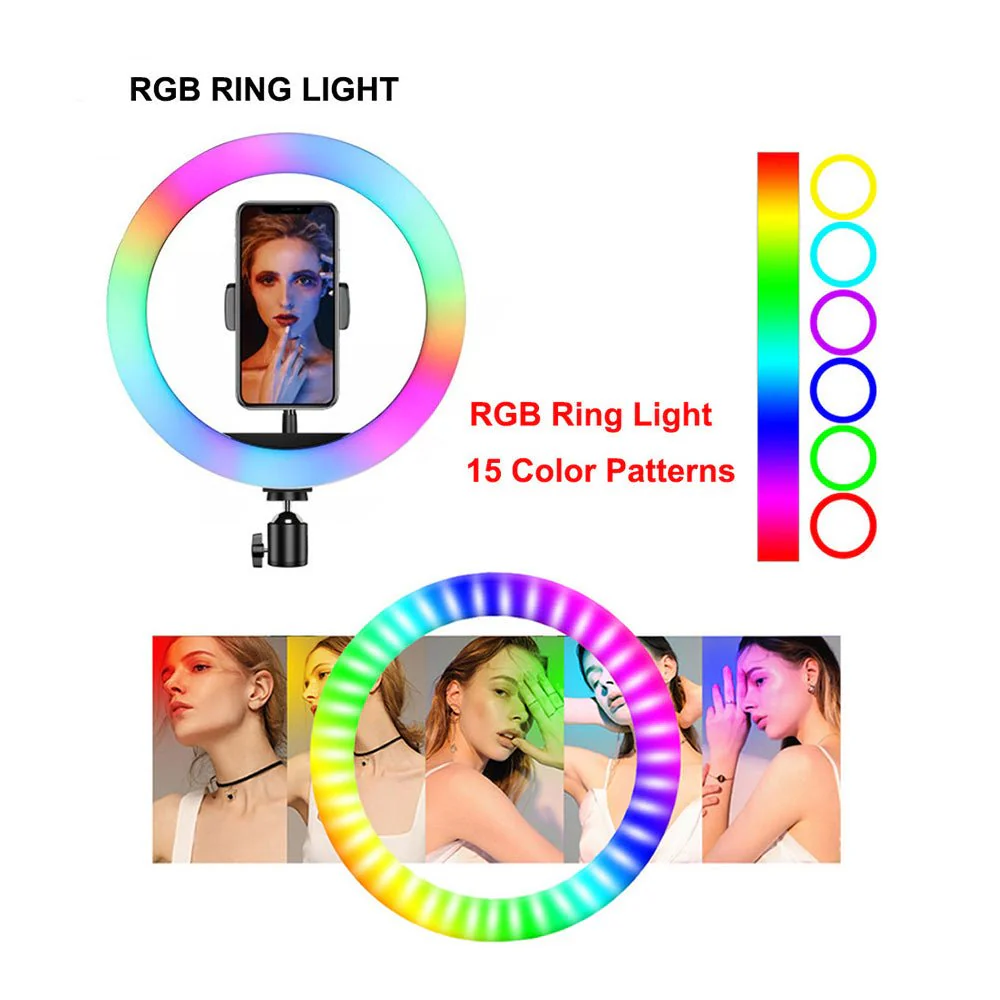 CRONY MJ26(10inch)  wire-controlled mobile phone RGB LED Live Fill Light - Image 6