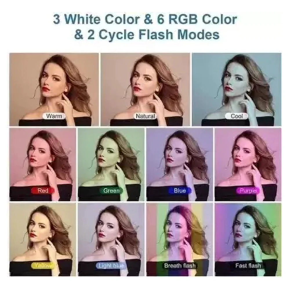 CRONY MJ26(10inch)  wire-controlled mobile phone RGB LED Live Fill Light - Image 7