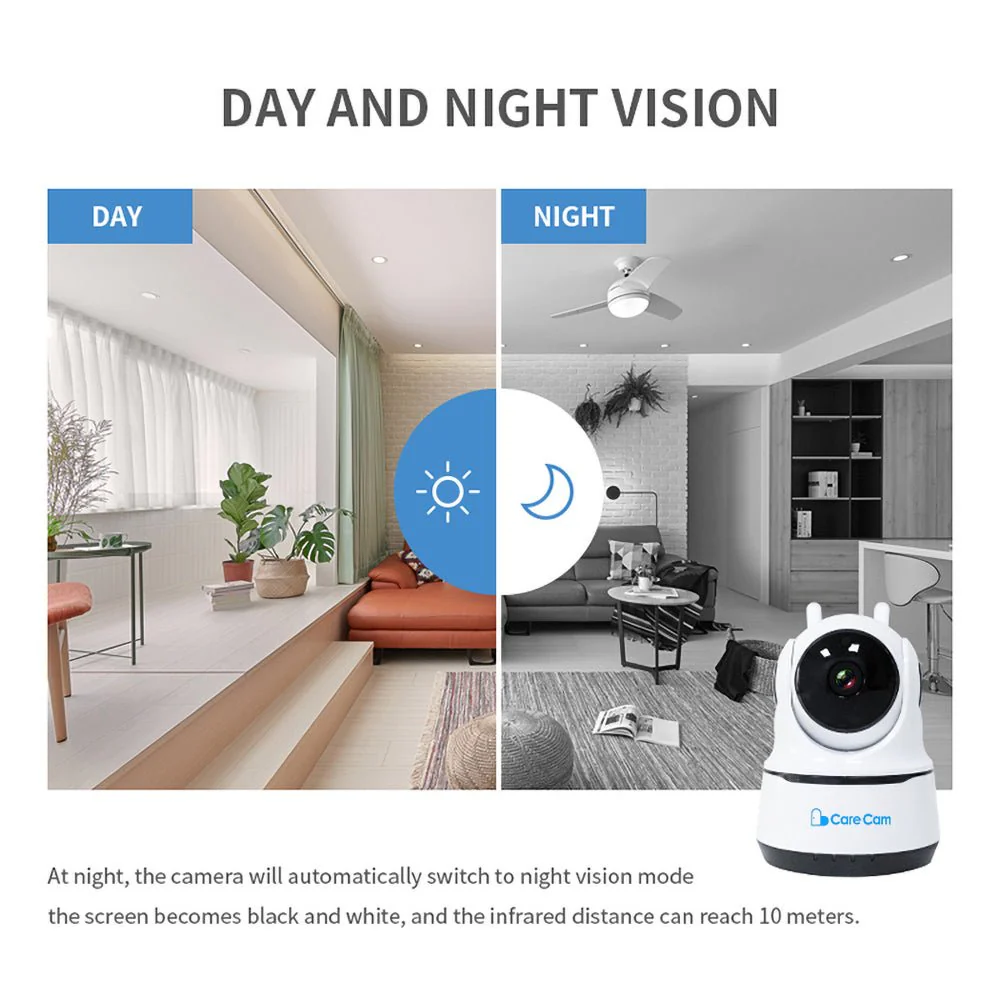 CRONY NIP-26 1080p WiFi Home Smart Camera, Indoor Security Surveillance with Night Vision, Monitor with iOS, Android App, Compatible with Google Home - Image 7