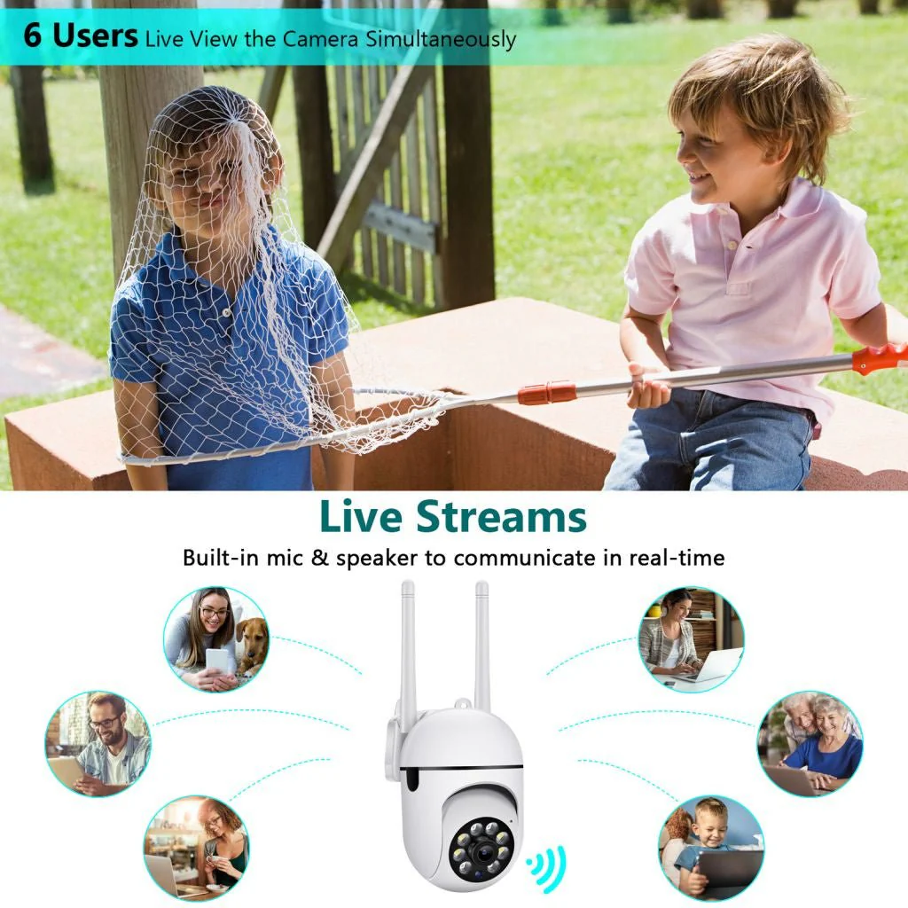 NIP-27 V380 APP 1080P Full color Wireless Camera HD IP Wireless CCTV Camera Waterproof Outdoor WiFi CCTV Security Cameras - Image 8