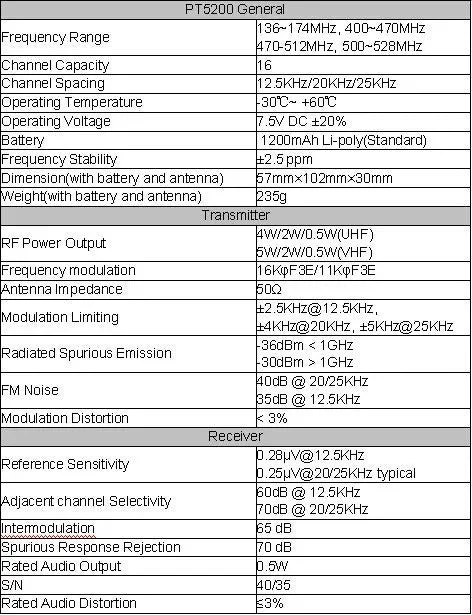 PT5200 UHF walkie-talkie Two Way Radio Digital Intercom Two Way Radio Walkie Talkie Talk Range 4-10km - Image 7