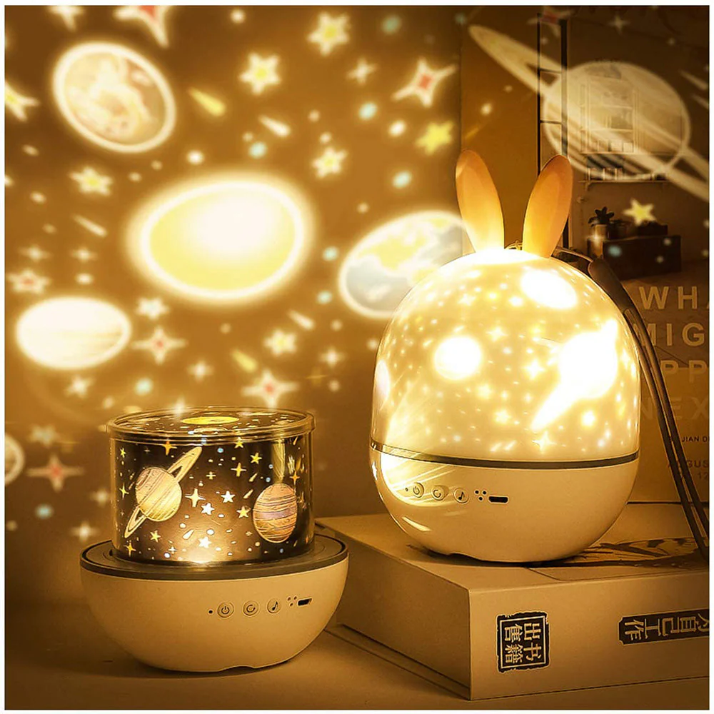 rabbit 6 kinds of pattern light Starry Sky Luminous Projection Nebula Music - Image 12