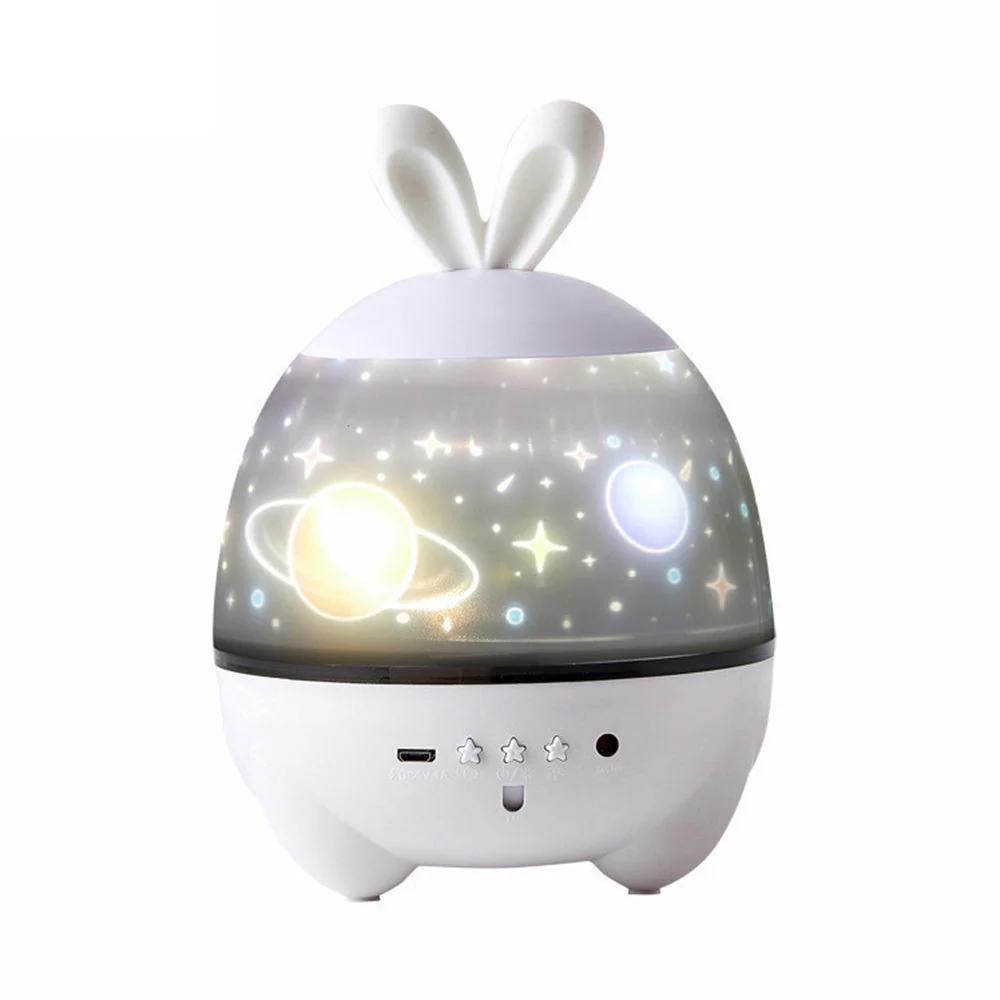rabbit 6 kinds of pattern light Starry Sky Luminous Projection Nebula Music - Image 2