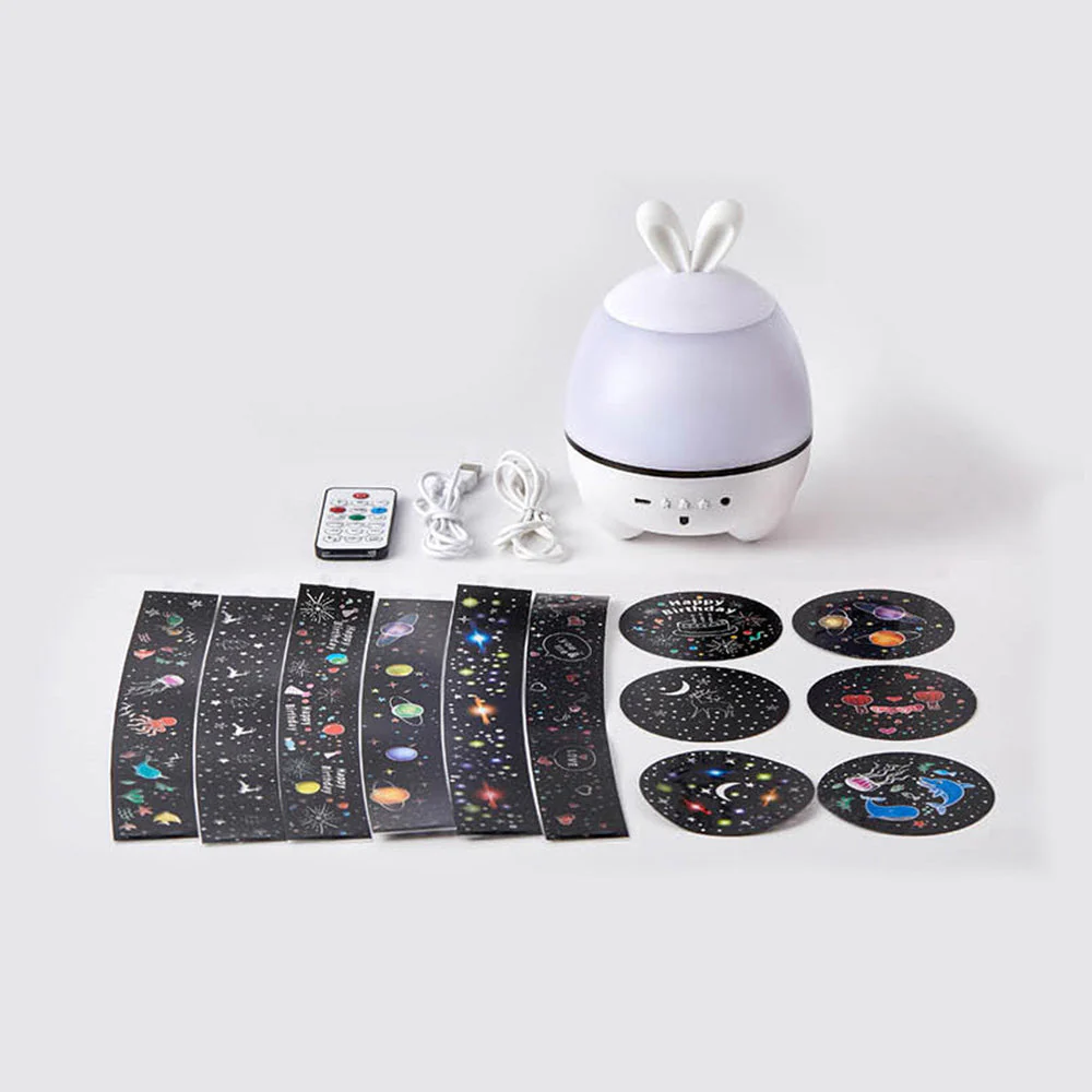 rabbit 6 kinds of pattern light Starry Sky Luminous Projection Nebula Music - Image 6