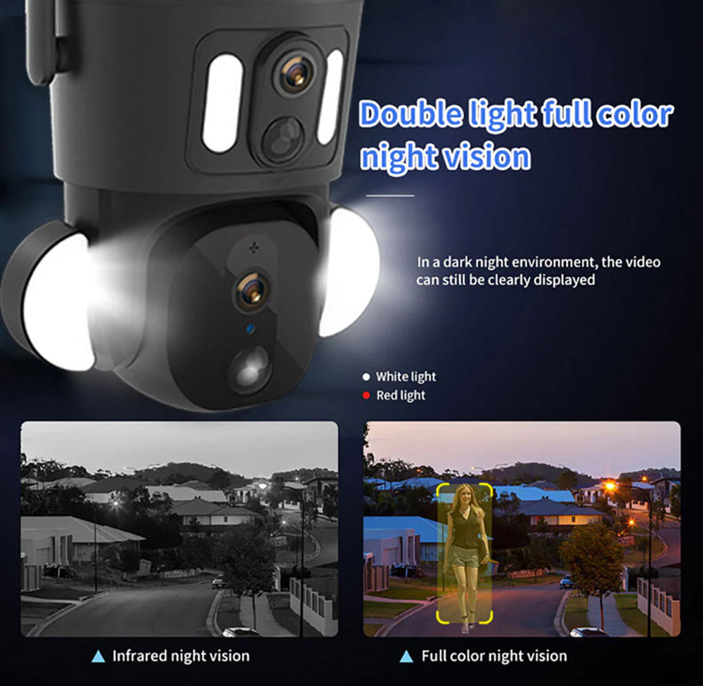 RBX-SD320 4G-4K-8MP RBX-SD320 WIFI-4K-8MP Solar Dual Linkage Battery PT Camera Built in Battery Outdoor Auto Human Tracking Solar Dual lens Camera - Image 10