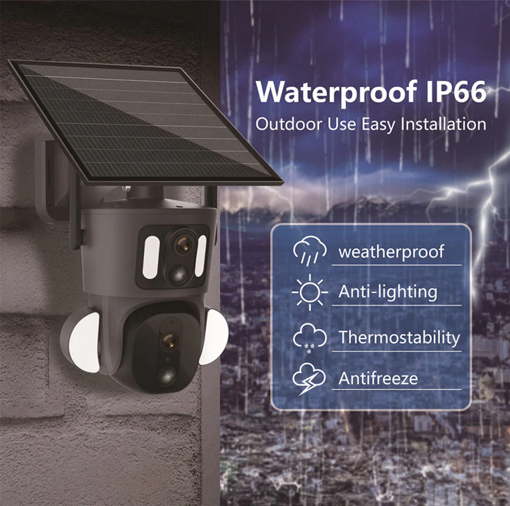 RBX-SD320 4G-4K-8MP RBX-SD320 WIFI-4K-8MP Solar Dual Linkage Battery PT Camera Built in Battery Outdoor Auto Human Tracking Solar Dual lens Camera - Image 12