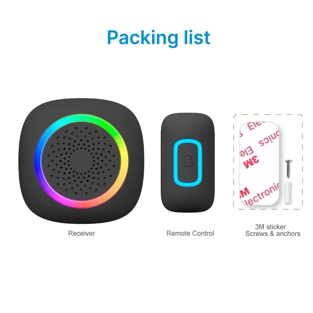 RL-3995 doorbell Battery-powered wireless doorbell with shining LED display Door bell - Image 15