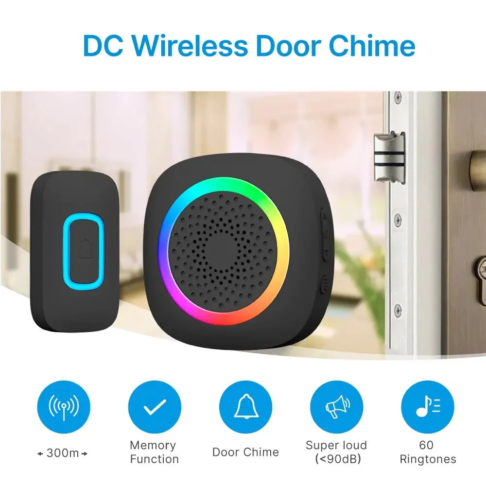 RL-3995 doorbell Battery-powered wireless doorbell with shining LED display Door bell - Image 5