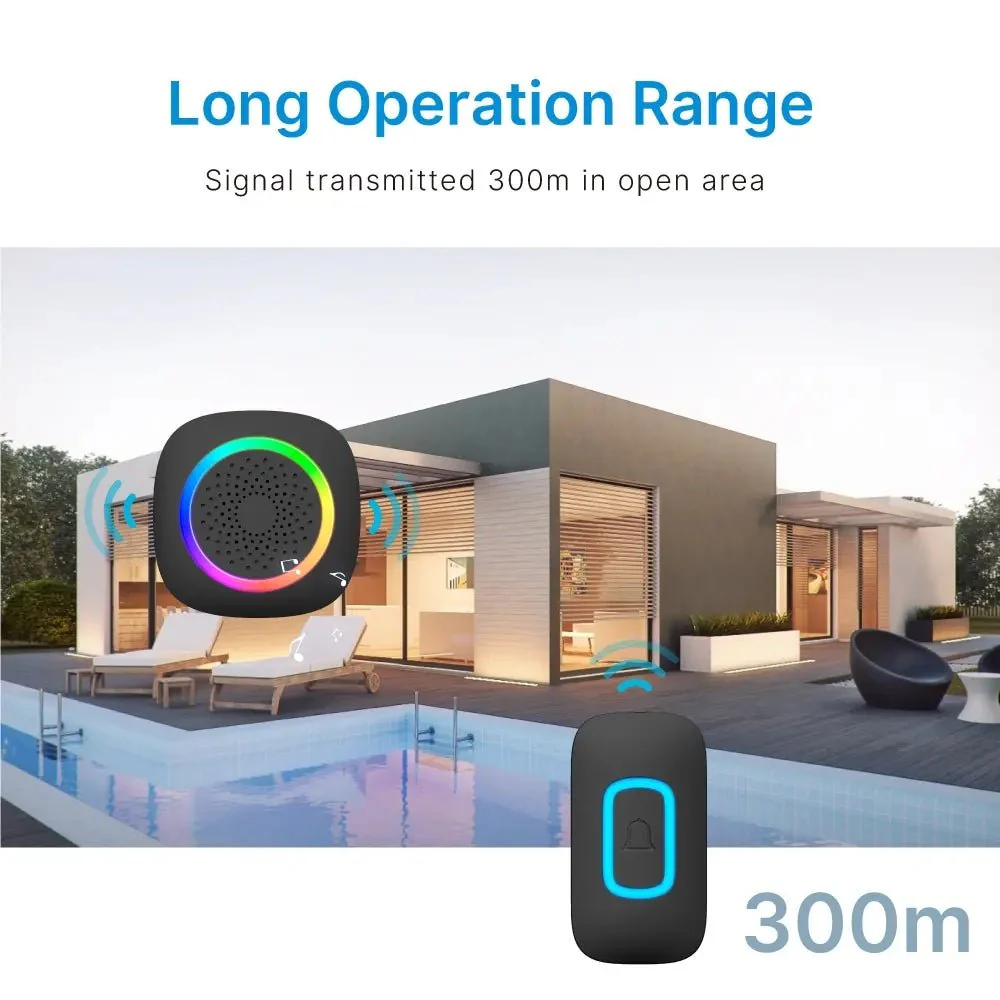 RL-3995 doorbell Battery-powered wireless doorbell with shining LED display Door bell - Image 9
