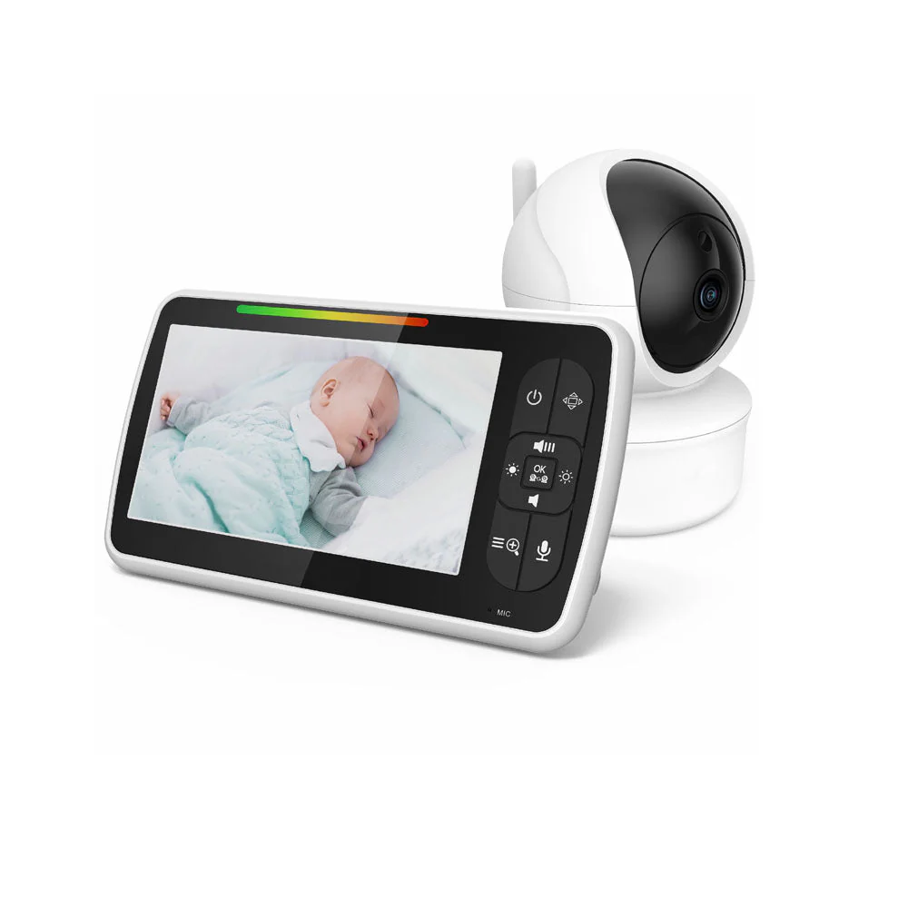 SM650 5inch TFT LCD Baby Monitor 5" Large Screen Baby Monitor Night Vision Two Way Audio Phone Baby Monitor Wireless
