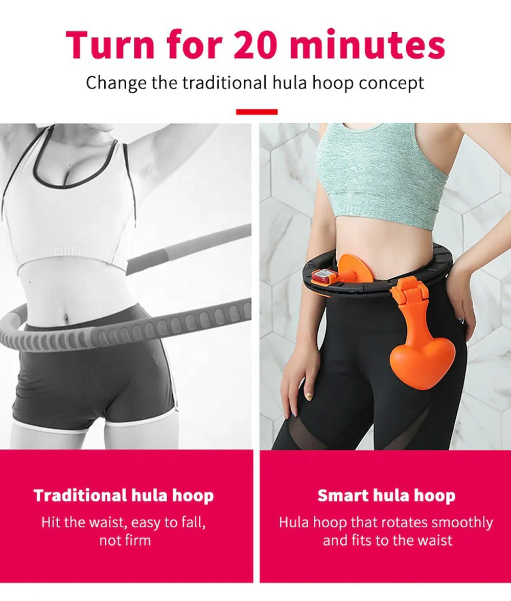 Smart Hula Hoop Auto-Spinning Hip Hula Hoop Exercise Lose Weight Detachable Sports Circle - Image 10