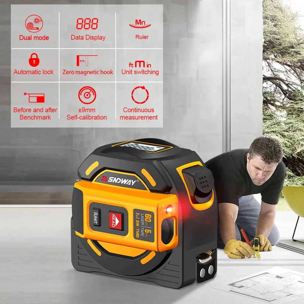 SNDWAY Laser distance meter Laser rangefinder multi function Self-Locking Hand Tool Device Laser range finder - Image 3