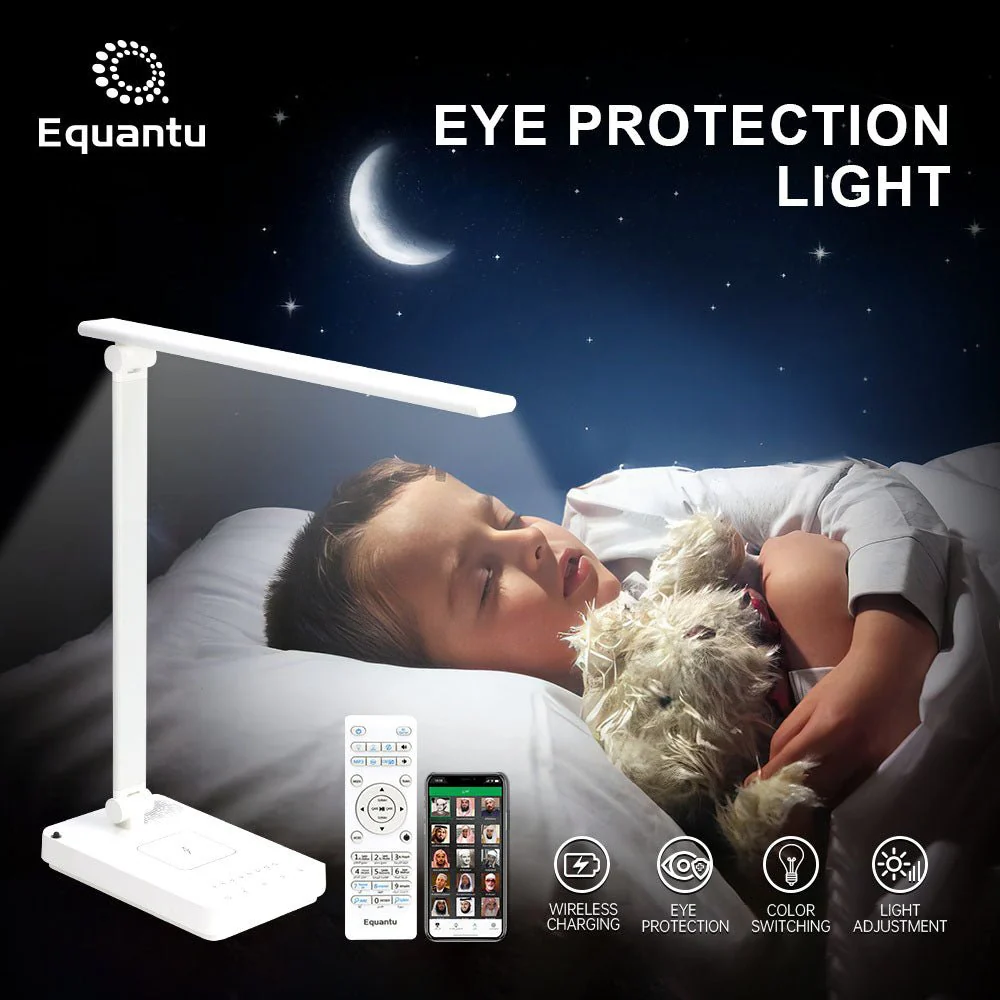 CRONY SQ-905 guran speaker Table lamp, soft light With wireless phone charging - Image 3