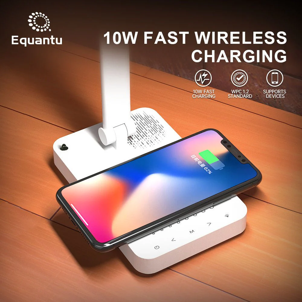 CRONY SQ-905 guran speaker Table lamp, soft light With wireless phone charging - Image 4