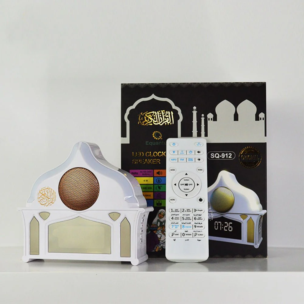 CRONY SQ-912  LED Clock quran speaker Wall Light - Image 7