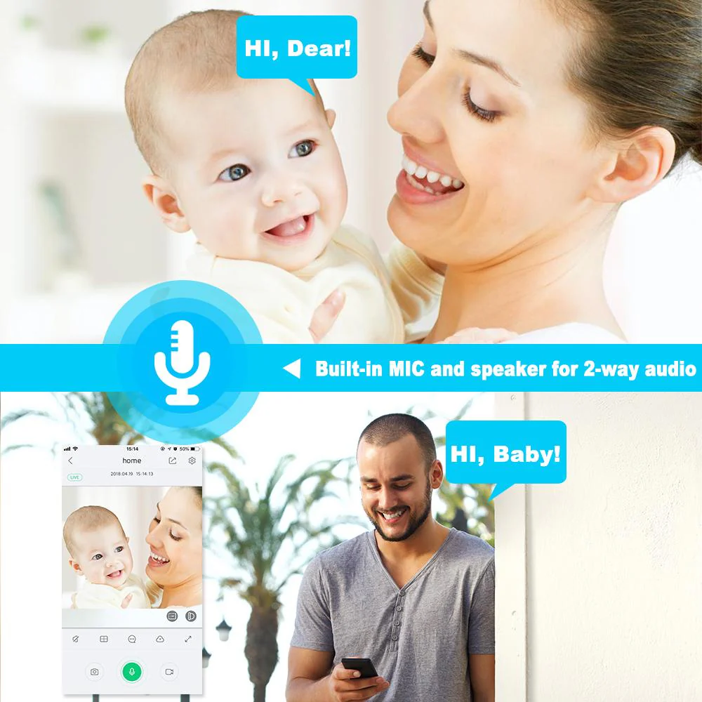 SVP720 HD 1080P Mini Degree Wireless WiFi VR IP Camera Full View Fish Eye Panoramic Indoor Security Camera - Image 2