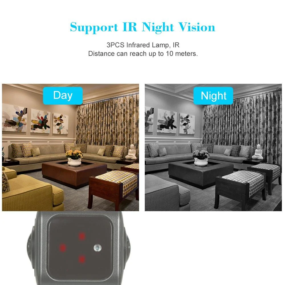 SVP720 HD 1080P Mini Degree Wireless WiFi VR IP Camera Full View Fish Eye Panoramic Indoor Security Camera - Image 6