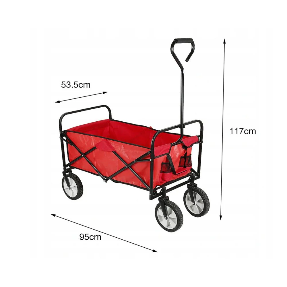 Crony TC3015 Folding shipping Cart Folding Garden Trolley | RED - Image 2