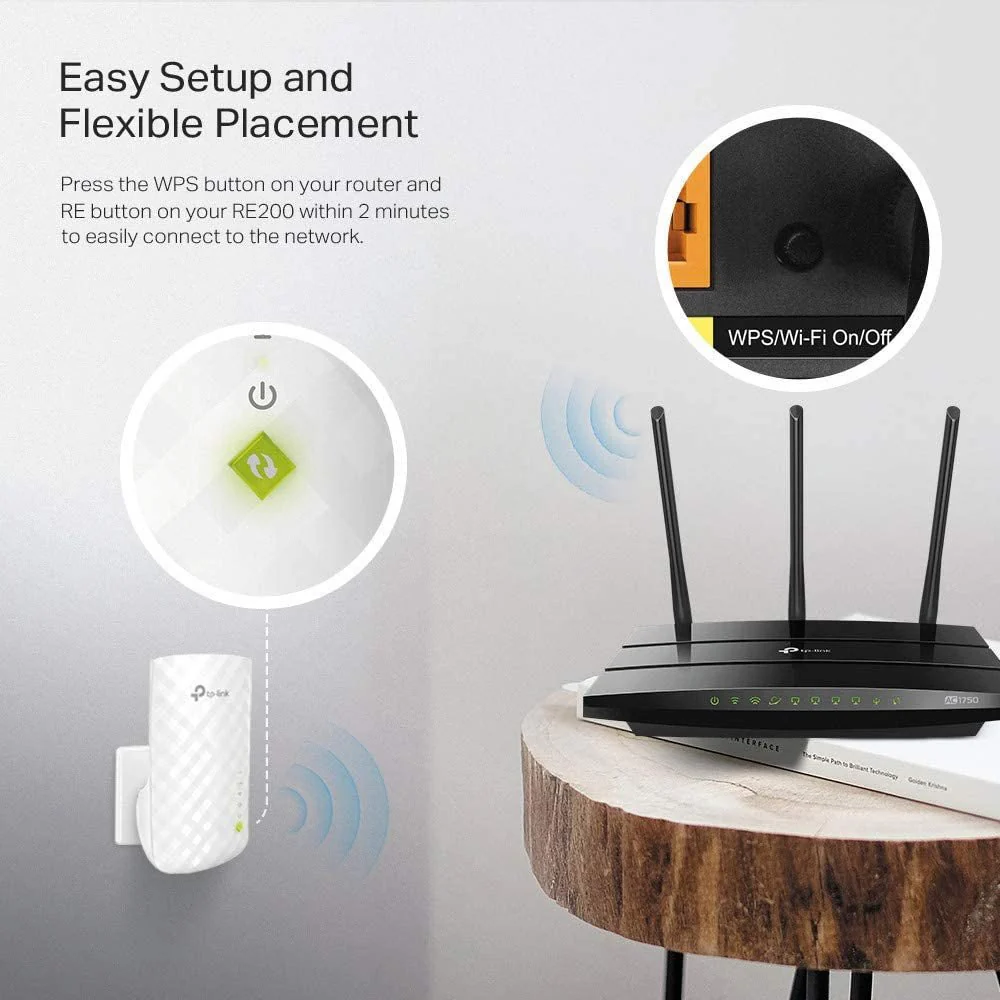 Tp-Link Re200 Ac750 Universal Dual Band Range Extender, Wi-Fi Extender Plug And Play - Image 3