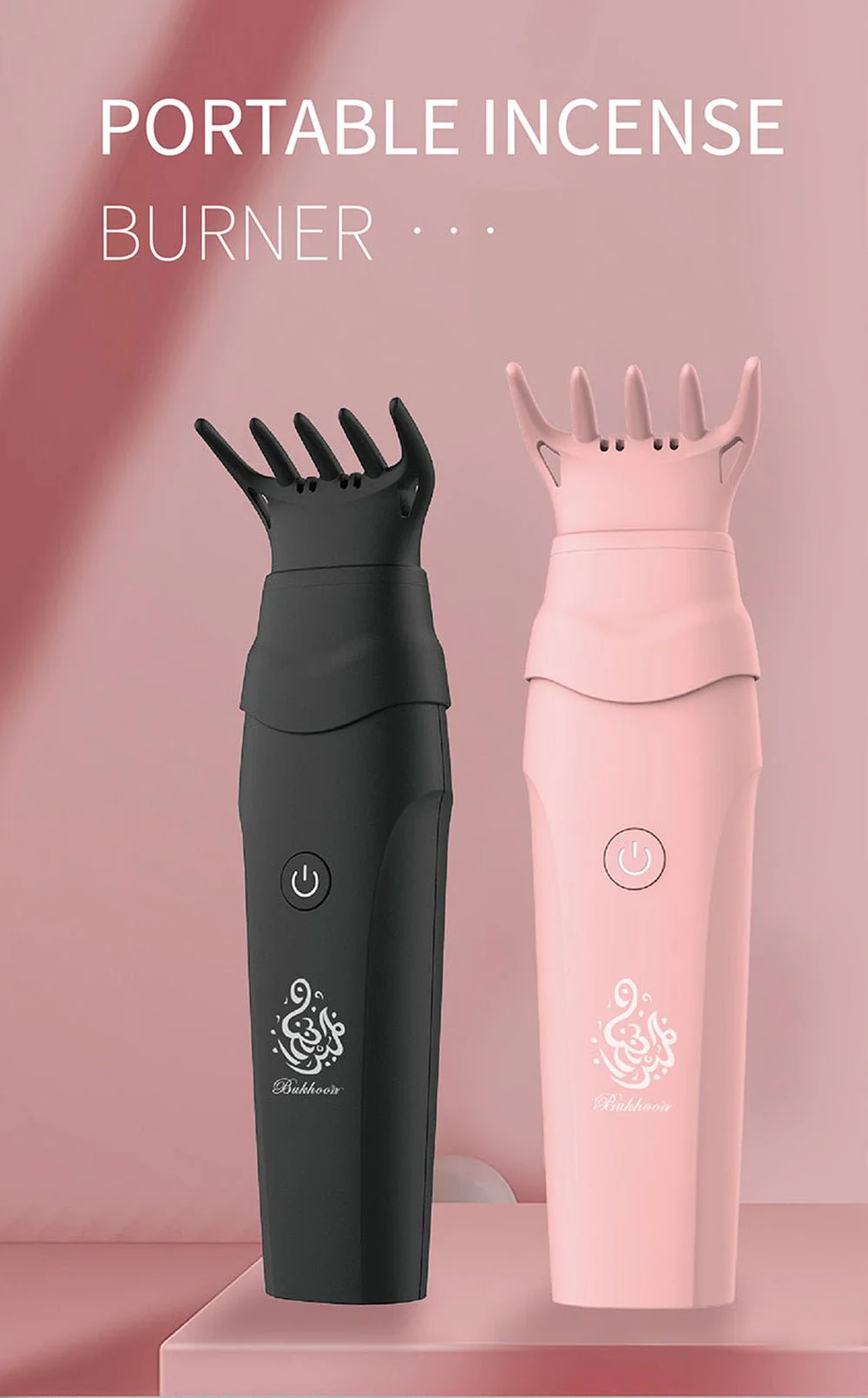 CRONY B007 Comb Bukhoor USB Electric Dukhoon Burner Bakhoor | Pink - Image 4