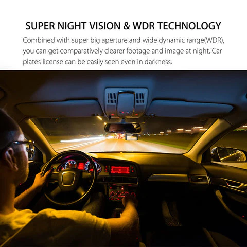 V3S Dual-Camera touch dashcam 1080P Full HD 4" IPS LCD Touch Screen Display Dual Lens Car Camera Car DVR - Image 8